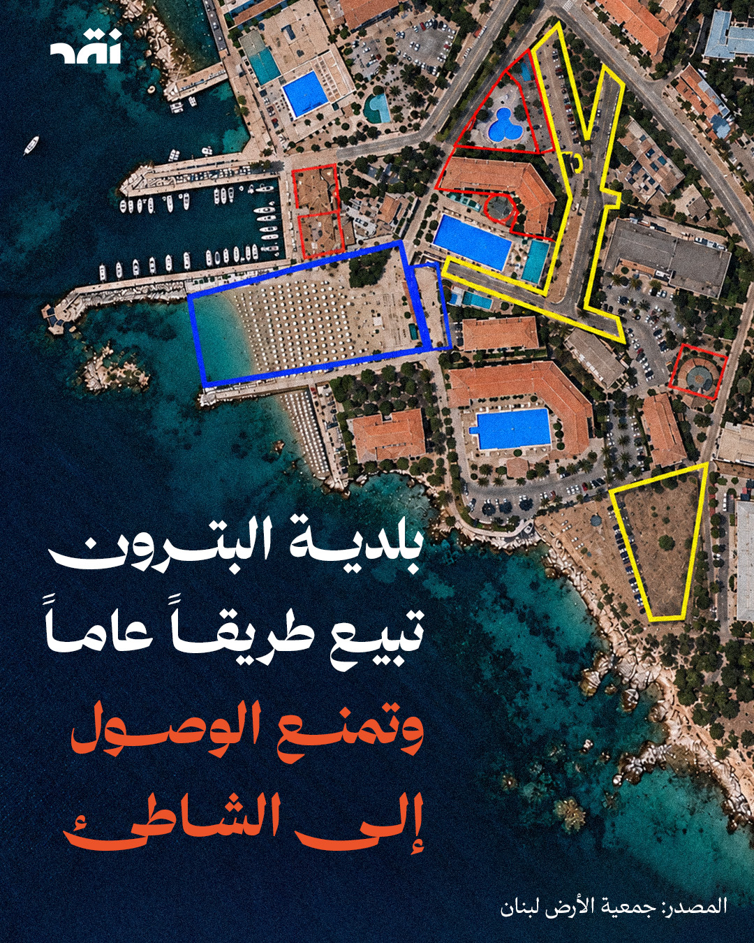 بلدية البترون تبيع طريقاً عاماً وتمنع الوصول إلى شاطئ
